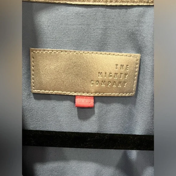 Silver & Blue Leather Racing Jacket - Picture 7 of 9